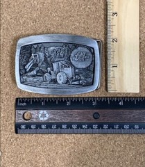 Cat Timber Team Belt Buckle Skidder Logger Caterpillar Logging Forest