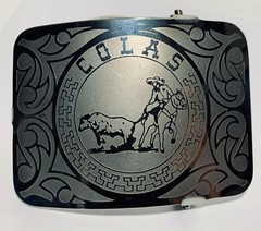 MEXICAN CHARRO WESTERN BELT BUCKLE. HEBILLA CHARRA COLEADERO CHARRO GEAR