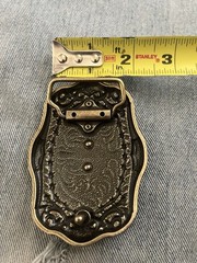 New Aged Gold and Black Western Bull Head Belt Buckle