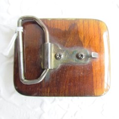 Vintage Belt Buckle Bakelite? L 3 x W 2.5 unsure of material