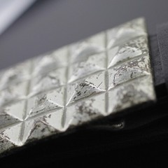 Vintage Chocolate Bar Design Metal Antique Silver Effect Belt Buckle