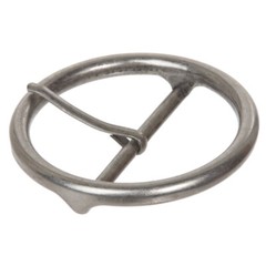 2 3/8&Prime; (60 mm) Single Prong Round Circle Center Bar Belt Buckle