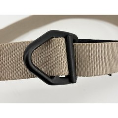 Bison Tactical Utility Belt Metal D Ring Double Layer Nylon Tan 1.5&Prime; Fits 32-36