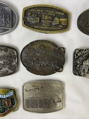 Mixed Lot of 8 pcs Belt Buckles Agriculture, Seeds, Irrigation Etc.