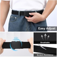 JASGOOD Men’s Ratchet Belt,Heavy-Duty Nylon Web Fit Size Below 35inch, Black