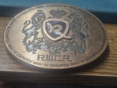 VINTAGE 1999 ROCAWEAR BRAND DENIM JEANS DENIM BELT BUCKLE