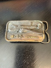 Vintage Collectible B-25 Mitchell Buckle Connection Collector Metal Belt Buckle