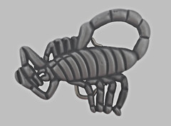 Scorpion Belt Buckle Zodiac Vintage Men Antiqued Brushed Gray Metal Western Gift