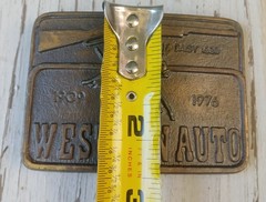VtgBrassBeltBuckleWesternAutoDaisyBB GunHorseCowboyWesternRockabillyRetro60s80s