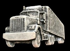 Truck Big Van 18 Wheeler Transport Trucks Trucker Rig Belt Buckle Buckles