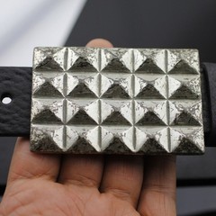 Vintage Chocolate Bar Design Metal Antique Silver Effect Belt Buckle