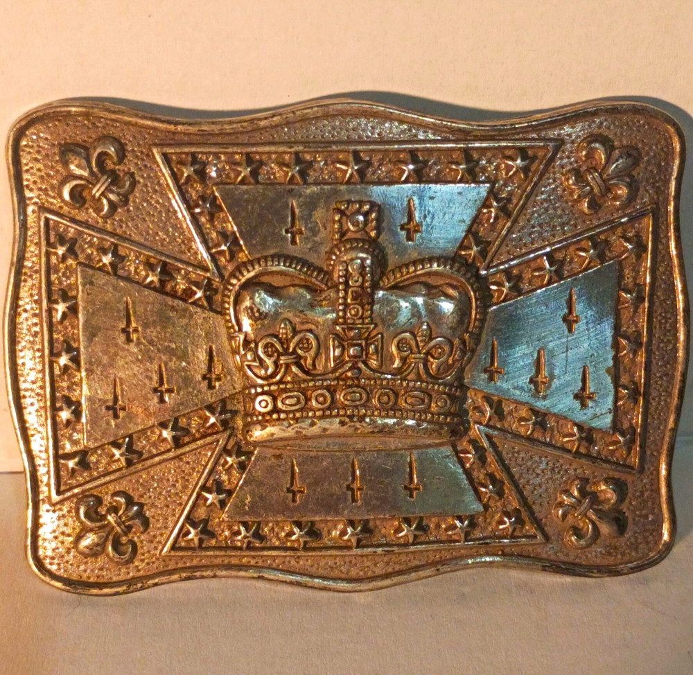 Men&rsquo;s Silver Tone Metal Western Style Belt Buckle with Crown Theme Design