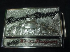 Snap On Belt Buckle Running Strong Chrome on Brass SSX-1176