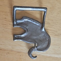 Vintagw Accurate 5245 Elephant Western Metal Belt Buckle Silver 1.5in Fit An