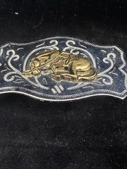 Vintage Western Cowboy Rodeo Horse Belt Buckle – Made in Hong Kong Unbranded
