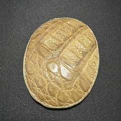 Vintage CROCODILE SKIN Belt Buckle El General 4 Inches Tan