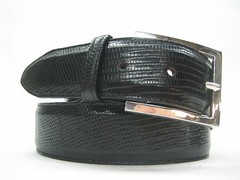Sterling silver 925 Granada buckle 42 grams w/Genuine Lizard-1.3/8&Prime; belt U.S.A.