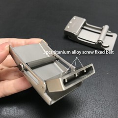 Titanium Alloy Men&rsquo;s Belt Buckle Automatic Roller Buckle Waist Strap Head Gifts