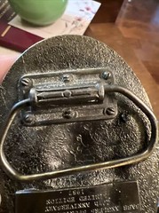 1967-87 BASS ANGLERS SPORTSMAN SOCIETY 20 YEAR FISHING 3D LOOK BRASS BELT BUCKLE