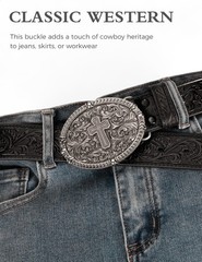 Vantrava Western Style Belt Buckle 1.5 Inch Cowboy 1 1/2 inch, Buckle-5