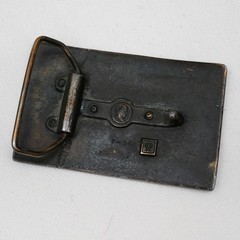 Vtg Union & Central Pacific Belt Buckle Railroad Line Omaha to California Brass