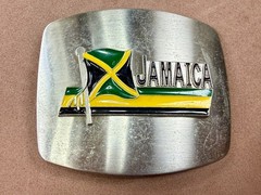 Jamaican Country Flag Jamaica Rasta Rastafarian Patriotic Belt Buckle