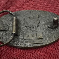 Vintage 1980 Great American Buckle Co. Oil Derrick Belt Buckle Serial #291