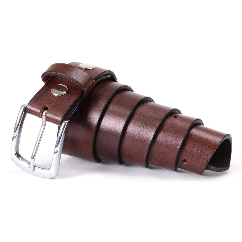 Milwaukee Leather MP7118 Men&rsquo;s Brown Premium Leather 1.5 Inch Wide Belt