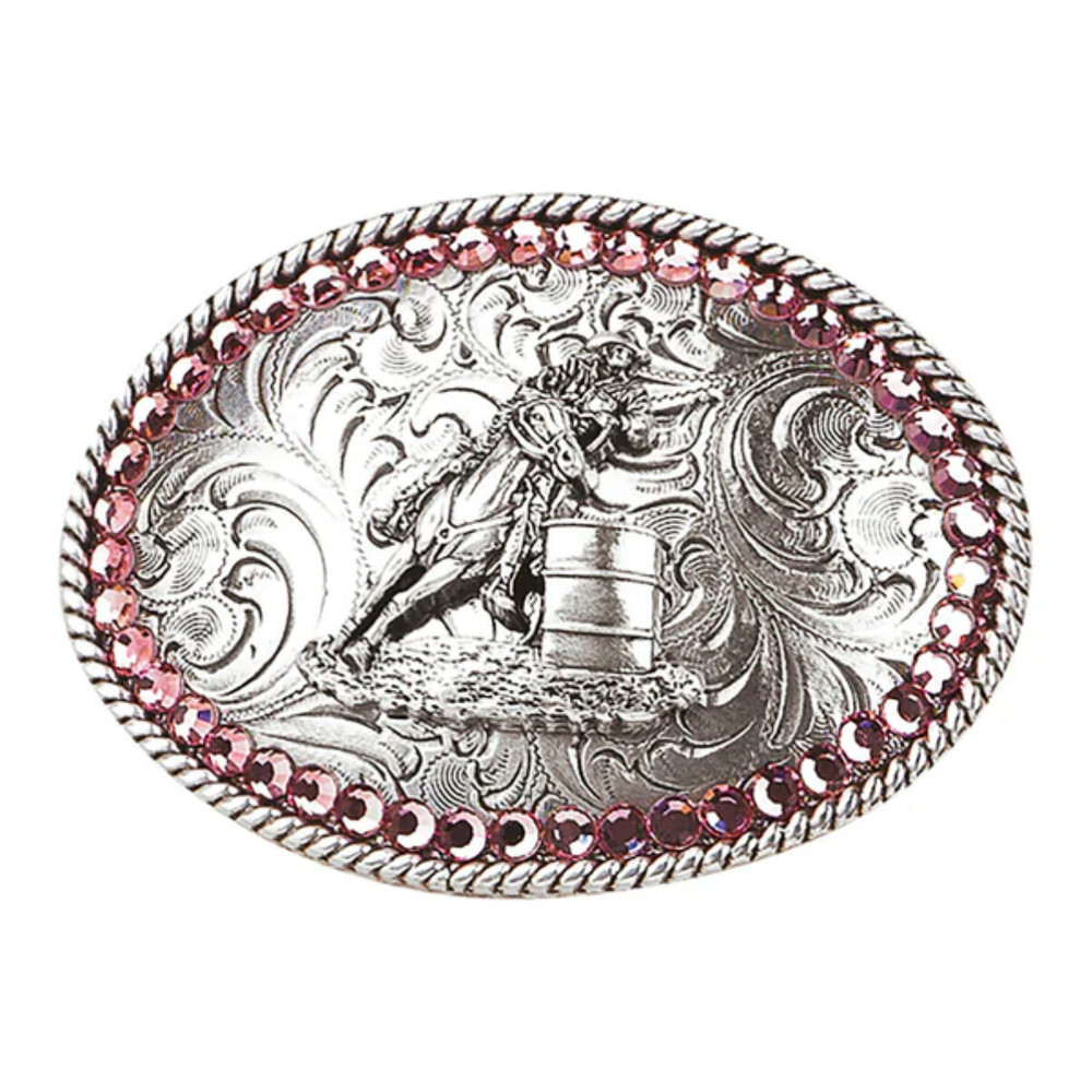 Blazin Roxx® Youth&rsquo;s Oval Rope Edge Barrel Racer Belt Buckle 37380