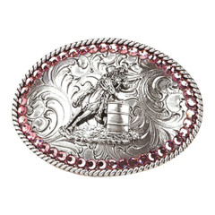Blazin Roxx® Youth&rsquo;s Oval Rope Edge Barrel Racer Belt Buckle 37380