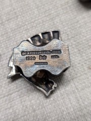 vintage KIESELSTEIN CORD belt buckle set STERLING SILVER horse-shoe 3PC western