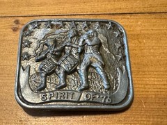 Vintage Spirit of &rsquo;76 American Revolution Patriotic Fife & Drum Belt Buckle