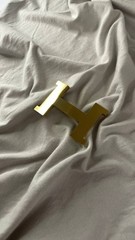 H 38-40mm 1.5` Belt Buckle Gold Tone H Replacement Buckle
