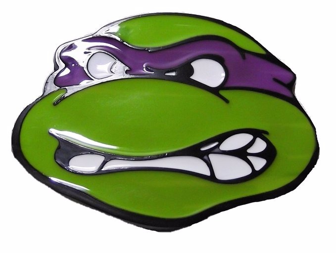 Teenage Cartoon Ninja Turtles DONATELLO Purple Mask Metal/Enamel BELT BUCKLE