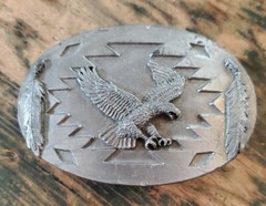 1993 Arroyo Grande Buckle Co Bald Eagle Pewter Belt Buckle AG 87