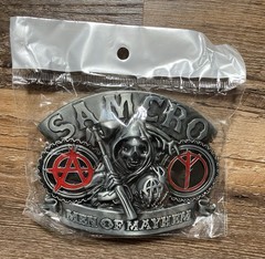 Sons of Anarchy Samcro Men of Mayhem Grim Reaper logo metal Belt BUCKLE New
