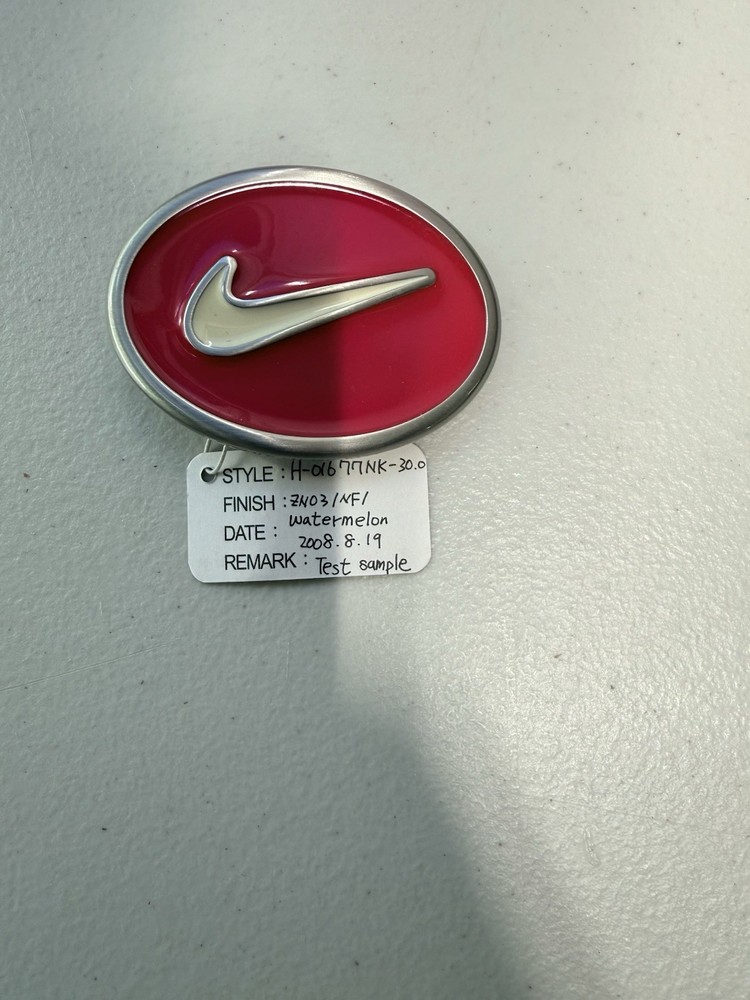 Nike Belt Buckle Swoosh Light Red Sample Unreleased