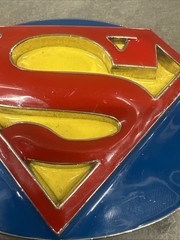 Classic Superman Logo Belt Buckle Metal Enamel DC Comics Blue