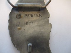 Vintage Pewter 1977 Belt Buckle -Radio Control Planes R/C