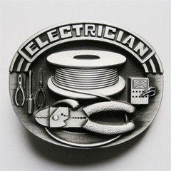 Antique Silver Trades Tradesman Electrician Tool Belt Buckle also Stock in US