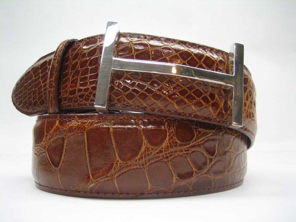 Sterling silver 925 grand icon buckle 40 gr.& Genuine Alligator 1.5  » belt U.S.A