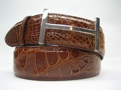 Sterling silver 925 grand icon buckle 40 gr.& Genuine Alligator 1.5  » belt U.S.A