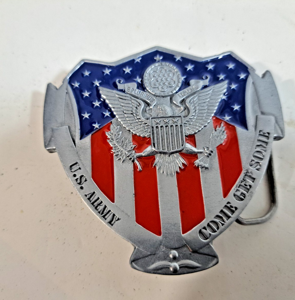 Belt Buckle U S Army Come get sum Patriotic belt buckle