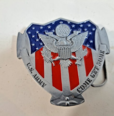 Belt Buckle U S Army Come get sum Patriotic belt buckle