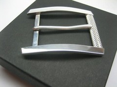 STERLING SILVER 925 BUCKLE WITH GENUINE LIZARD 1.5&Prime; BELT MADE IN U.S.A.