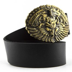 Belt buckle « Born to be free »; Biker buckle, Solid brass buckle
