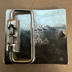 Vintage LEE Jeans Monogram Belt Buckle (70s) Cowboy/Western K ORANGE SPARKLE! K