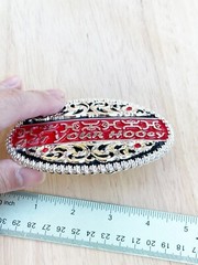 Western Buckle Silver Black Red Cowboy 4×3 for 2 » Hooey Buckle Hebilla Vaquero