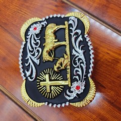 Praying Cowboy belt buckle Western Horse Cross Rodeo Zinc alloy colorful