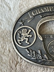 Wisconsin Beer League Beer Opener Belt Buckle Championship Brewmaster Novelty